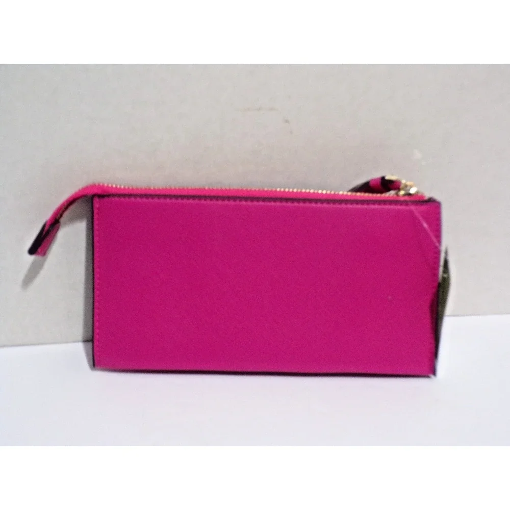 kate spade NY Wristlet Wallet Hot Pink NWT Lots of Storage CC Slots Coin Zipper